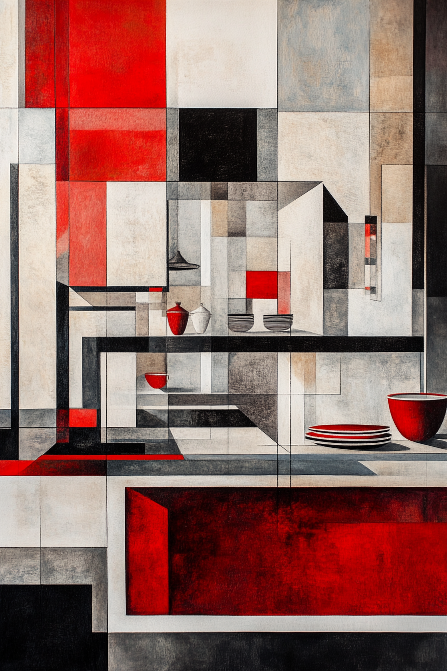 Constructivist Kitchen Canvas