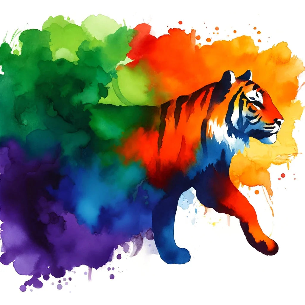Contrasting Wilderness Tiger Canvas