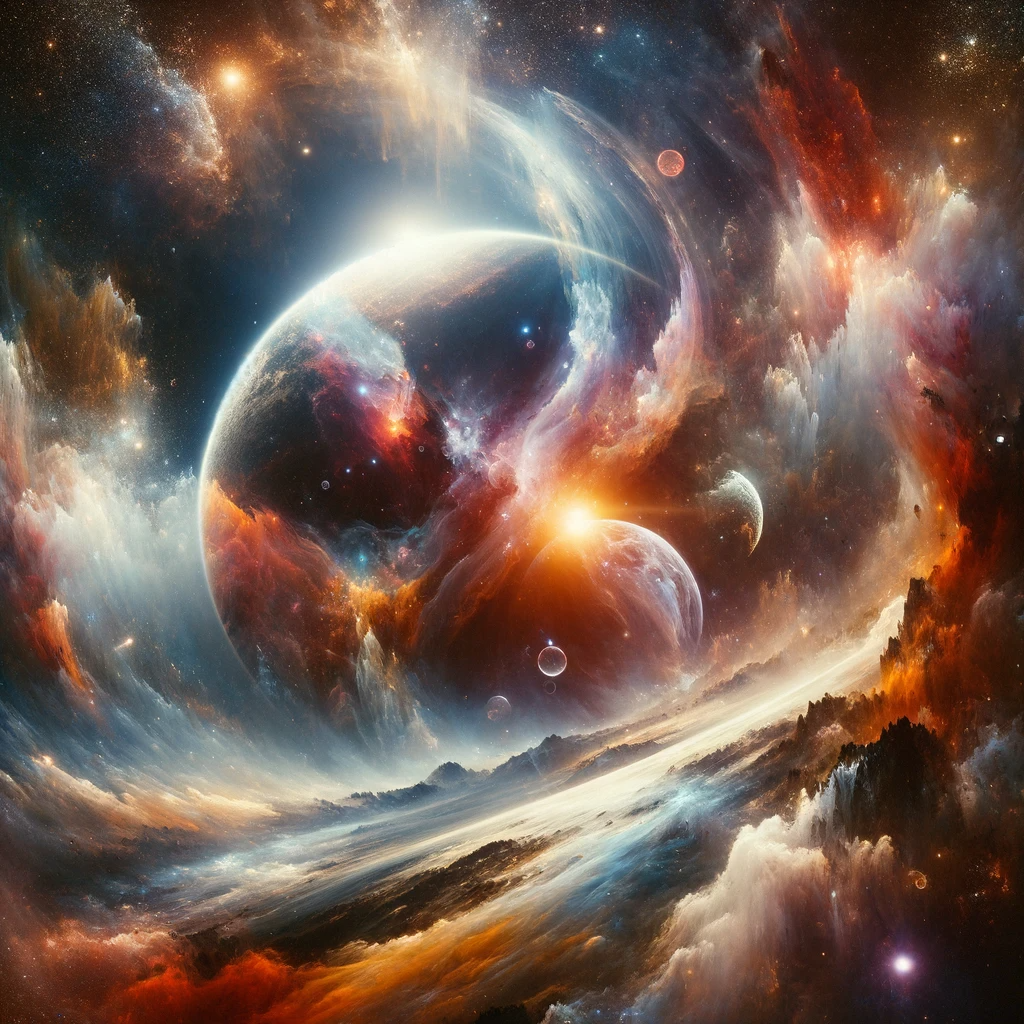 Cosmic Abstraction Cotton Cushion