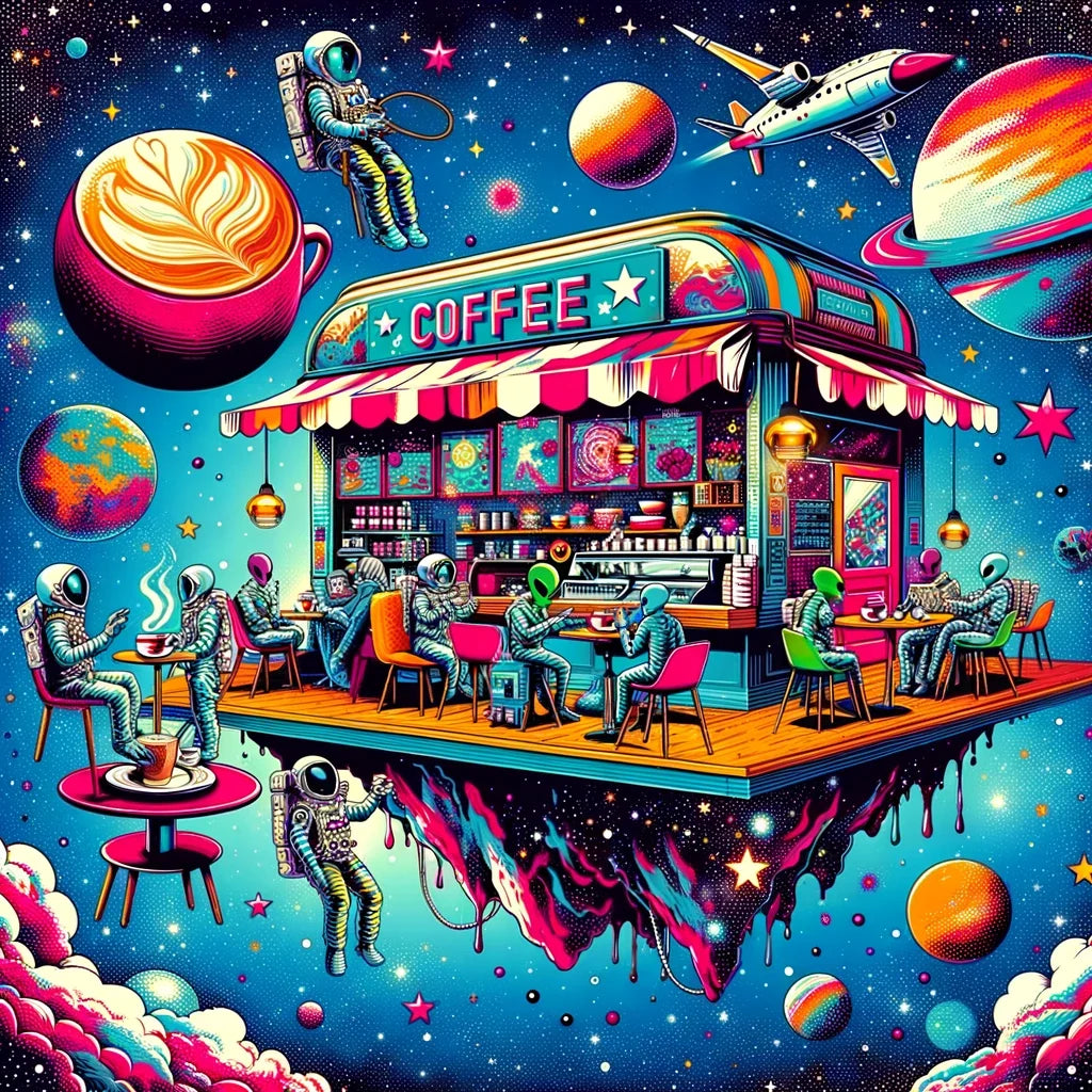 Cosmic Café Cotton Cushion