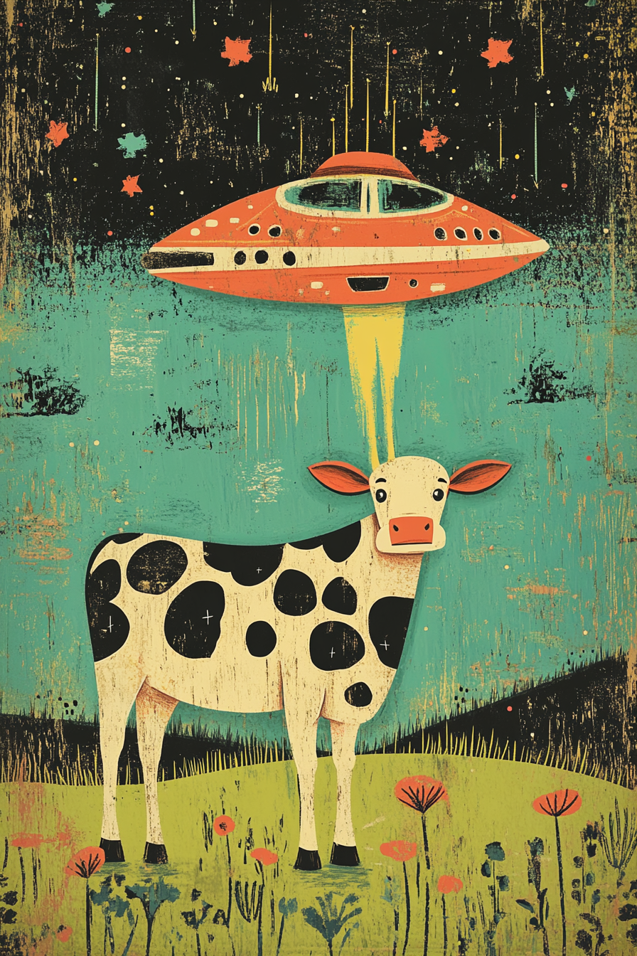 Cosmic Cow Canvas