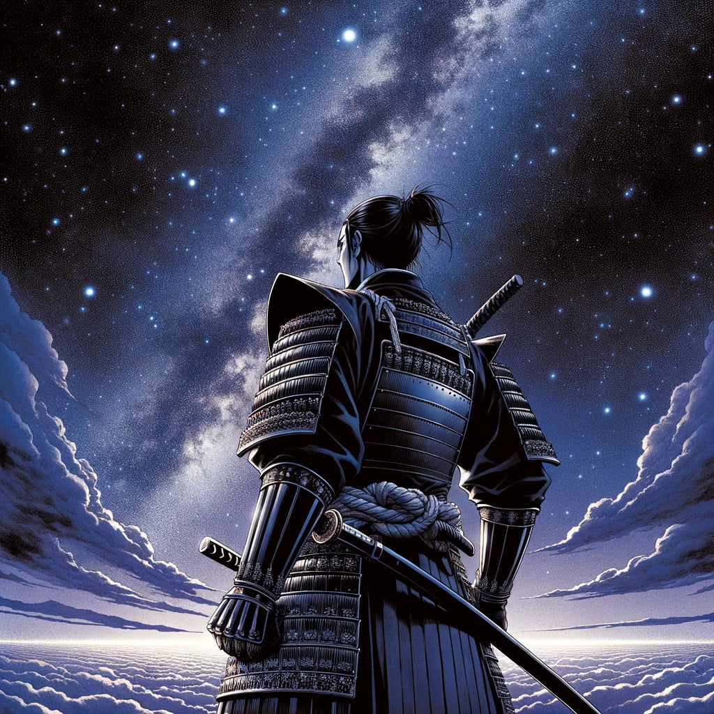 Cosmic Samurai Cotton Cushion