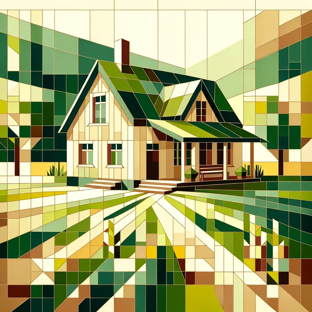 Countryside Geometry Canvas