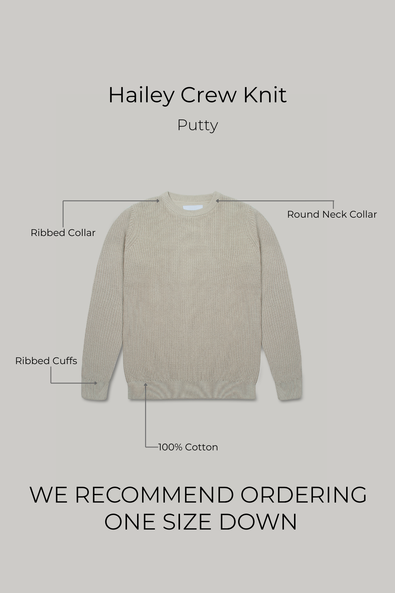 J Hailey Crew Knit - Putty
