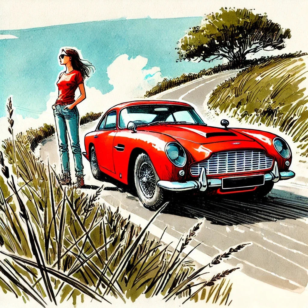 Crimson Drive Canvas