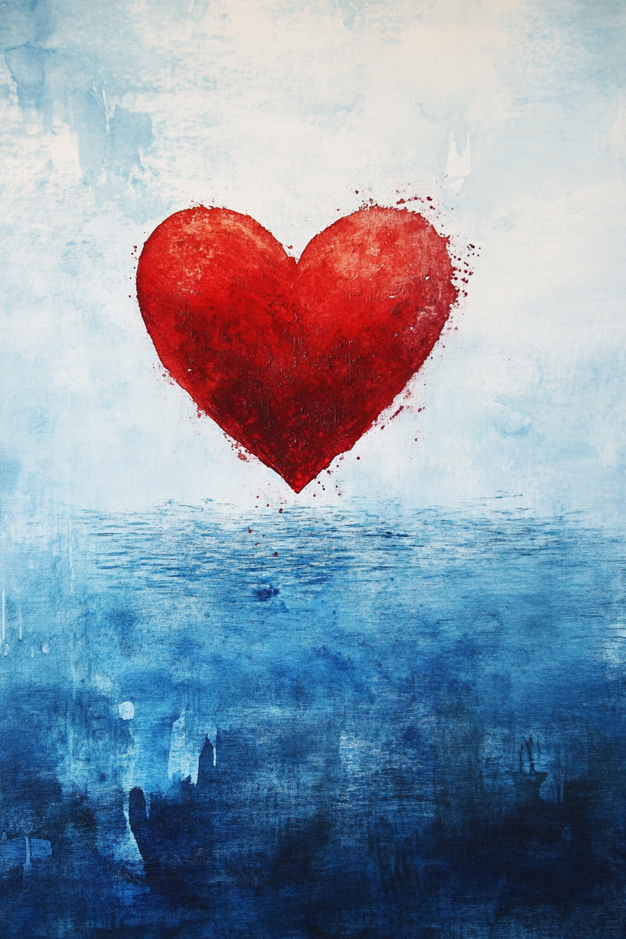 Crimson Heart at Ocean Canvas