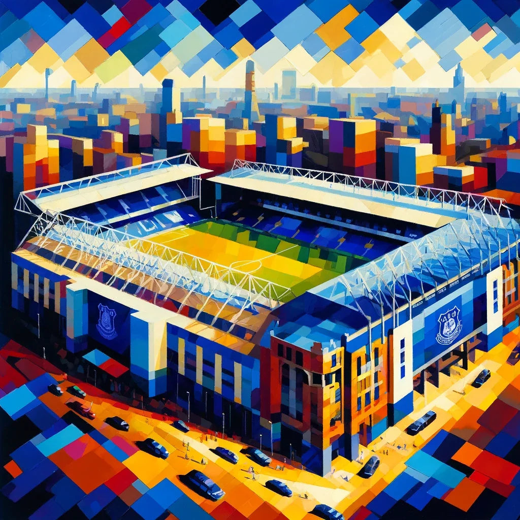 Cubist Goodison Park Liverpool Canvas