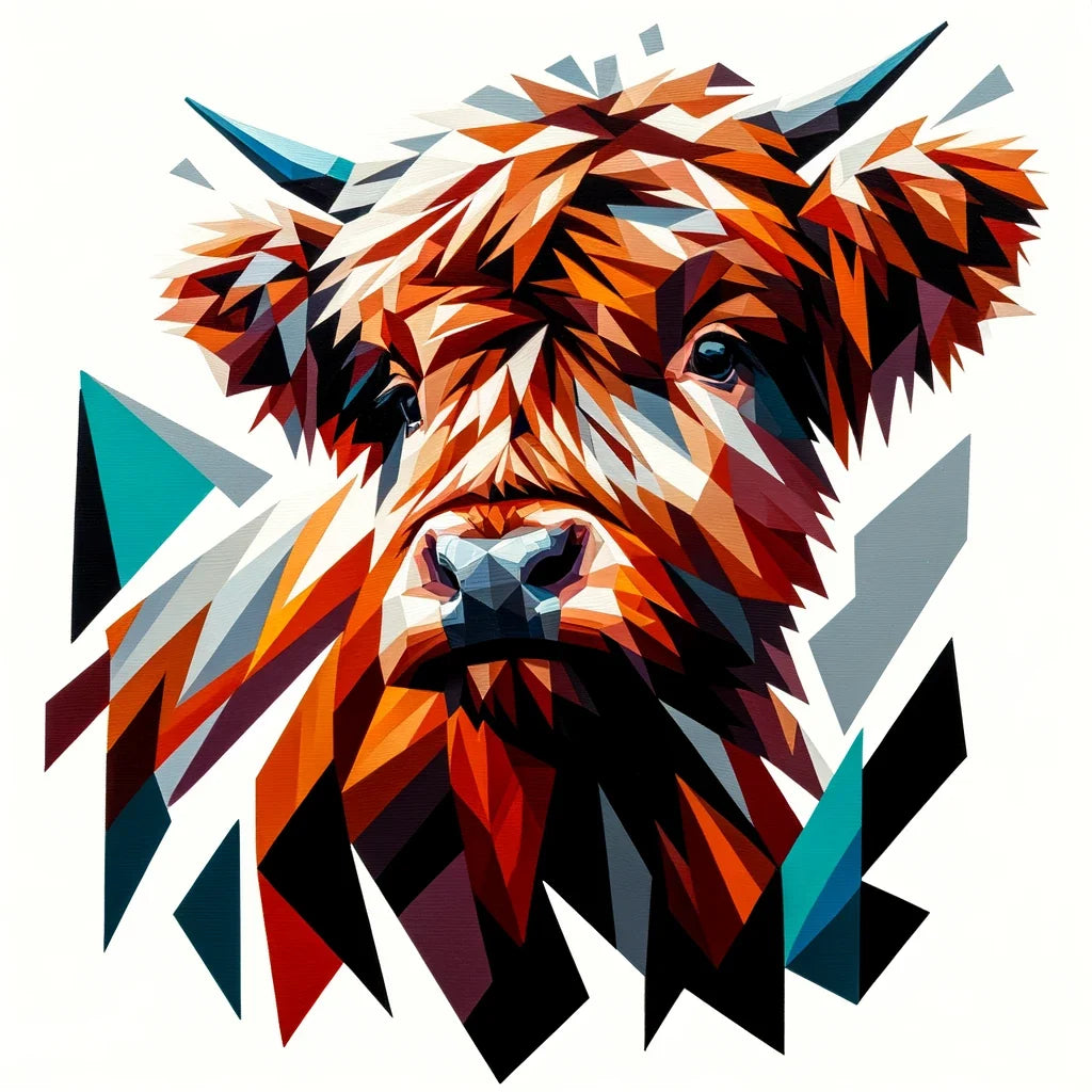 Cubist Highland Mosaic Canvas