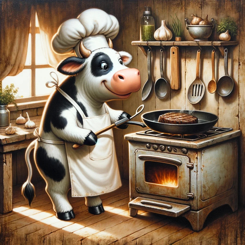 Culinary Cow Canvas