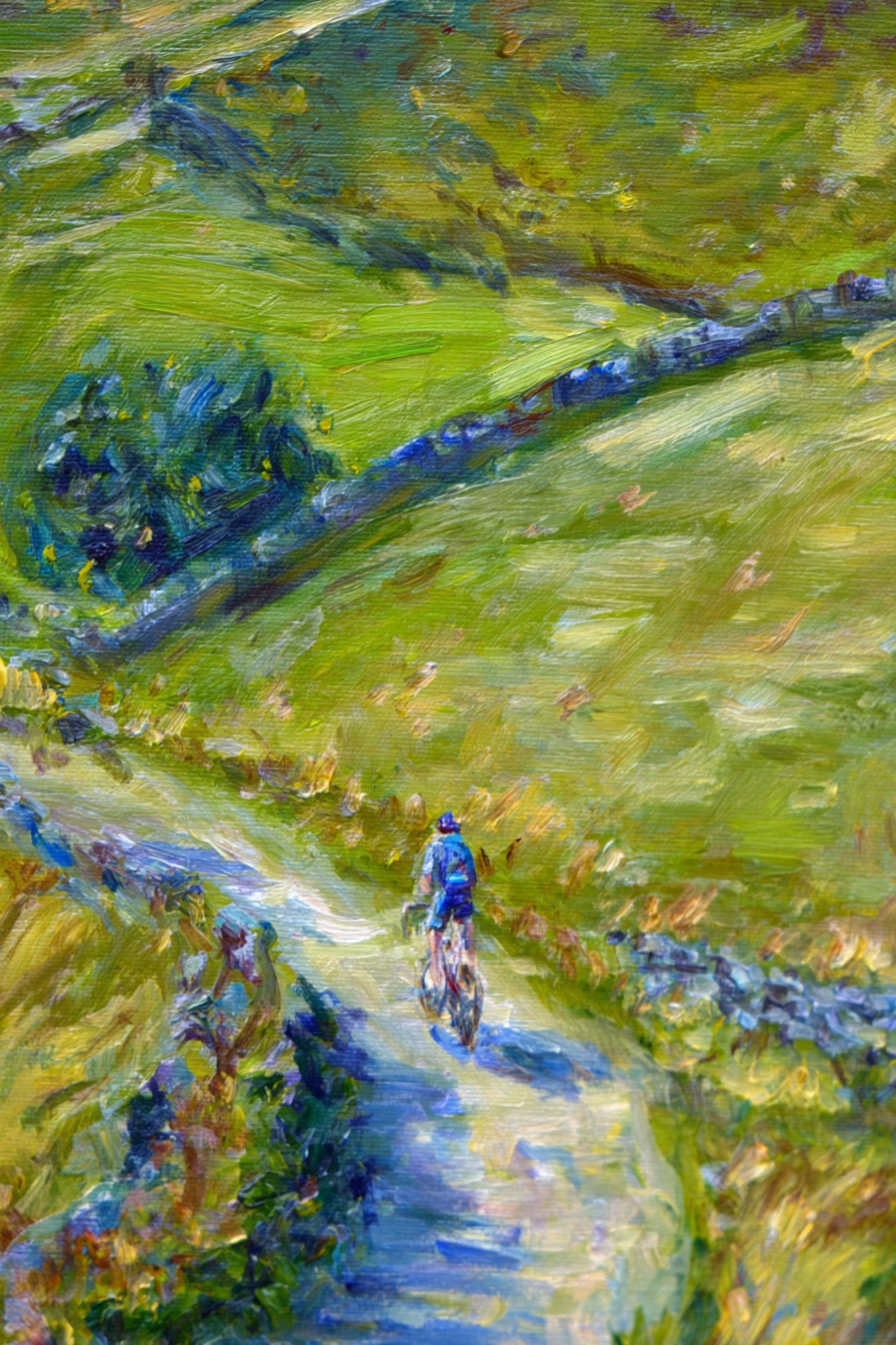 Cyclist's Journey Canvas