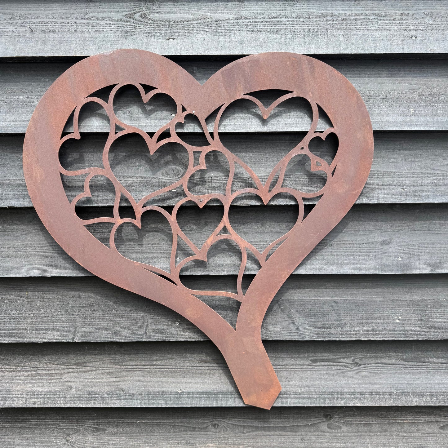 Large Rusty Metal Decorative Heart Garden Decoration