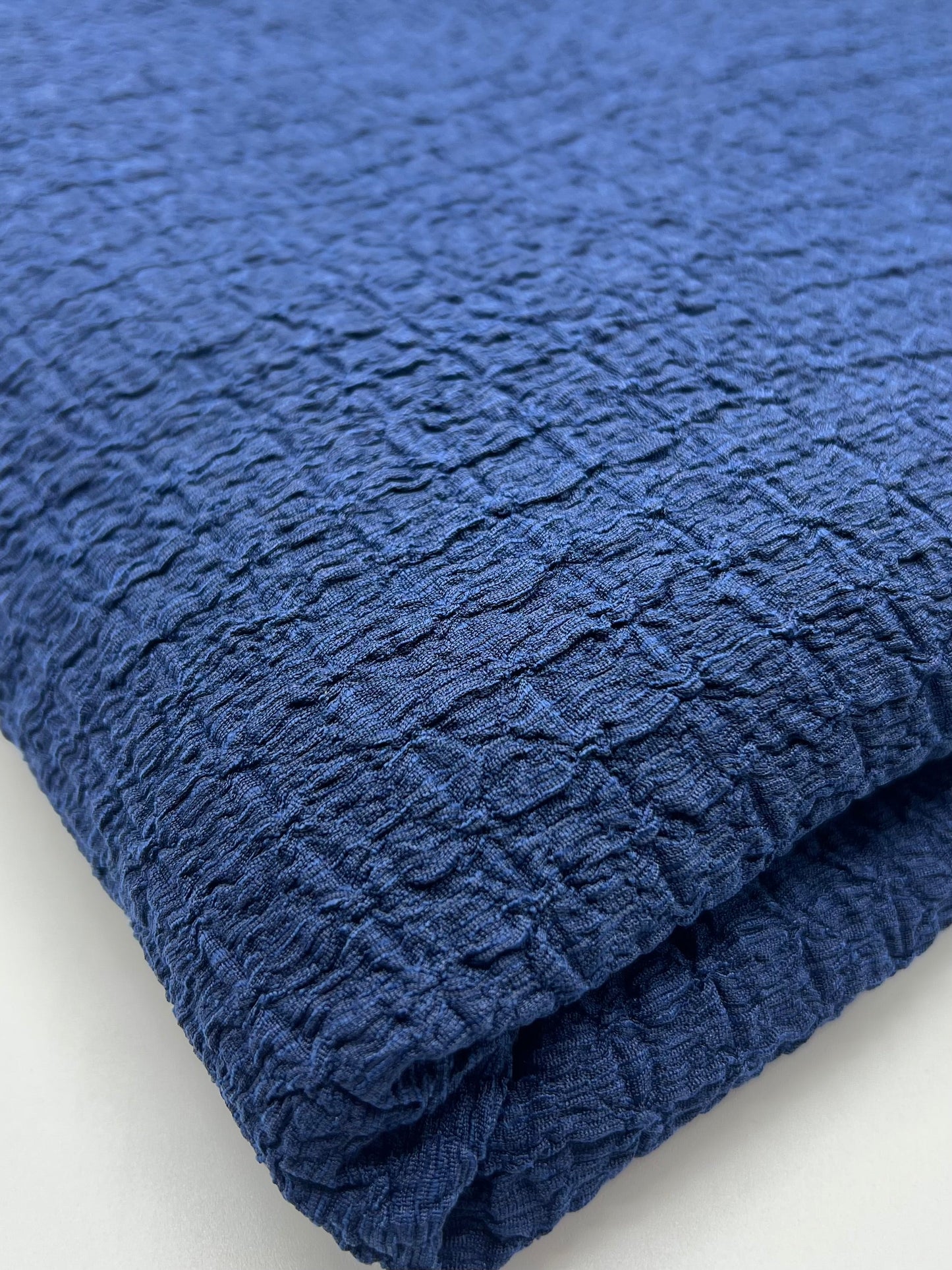 Navy Nacho Soft Textured Stretch Fabric
