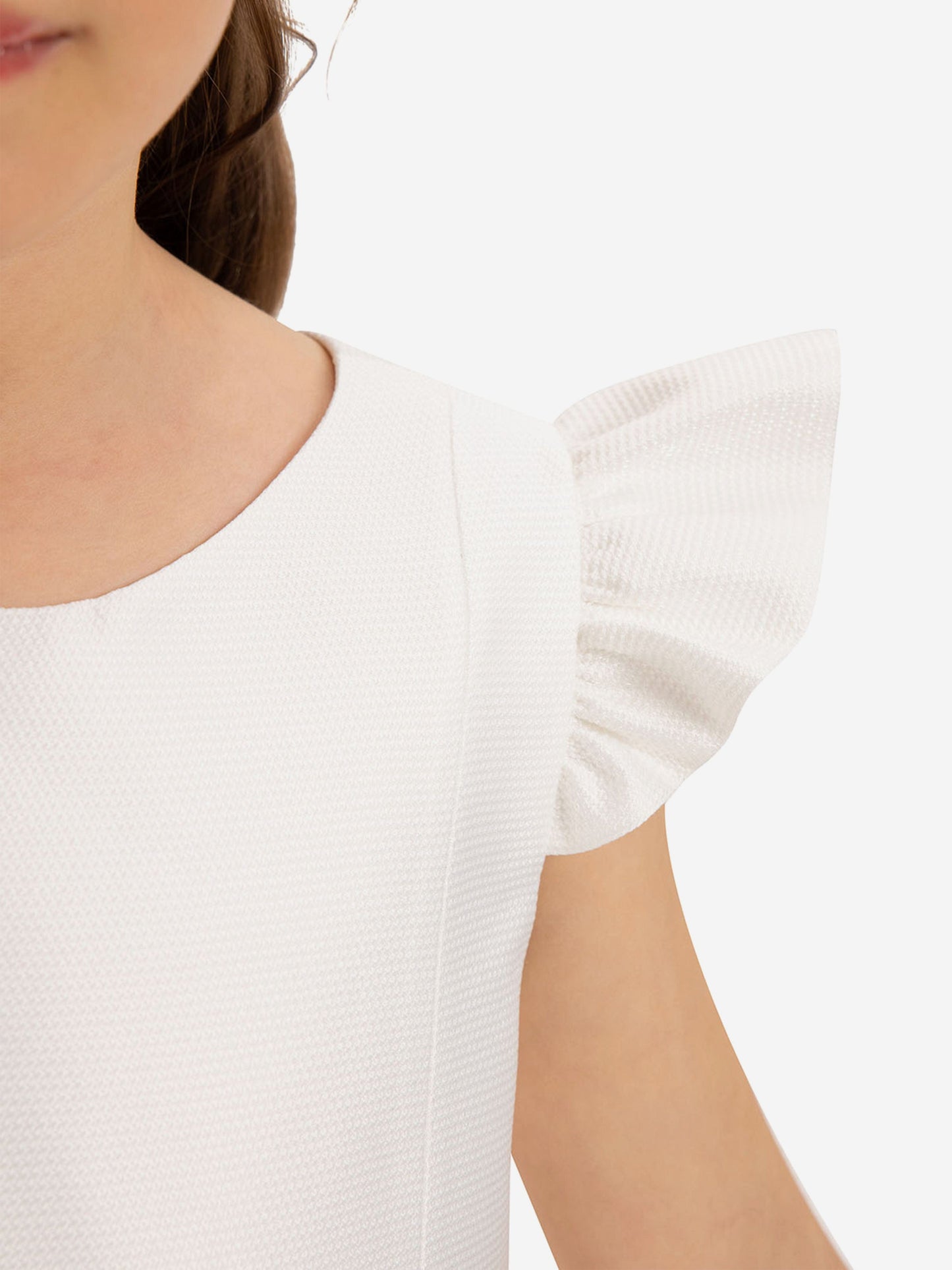 Dress & Fleur Girls Dress with Matching Floral Bag in White