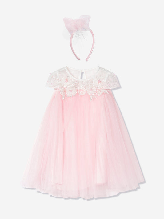Dress & Fleur Girls Flower Occasion Dress in Pink