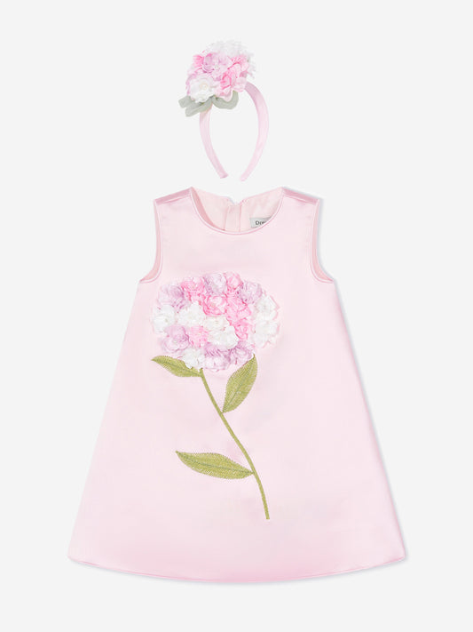 Dress & Fleur Girls Flower Occasion Dress in Pink