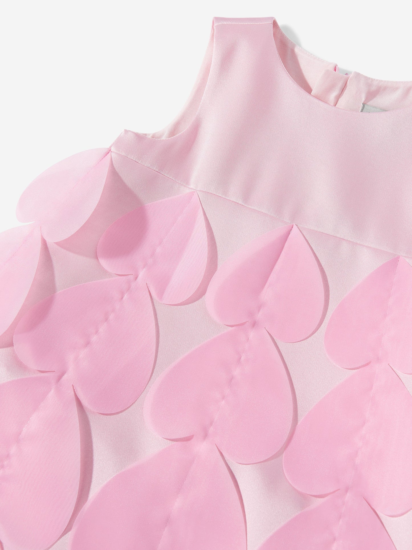 Dress & Fleur Girls Heart Occasion Dress and Cape Set in Pink