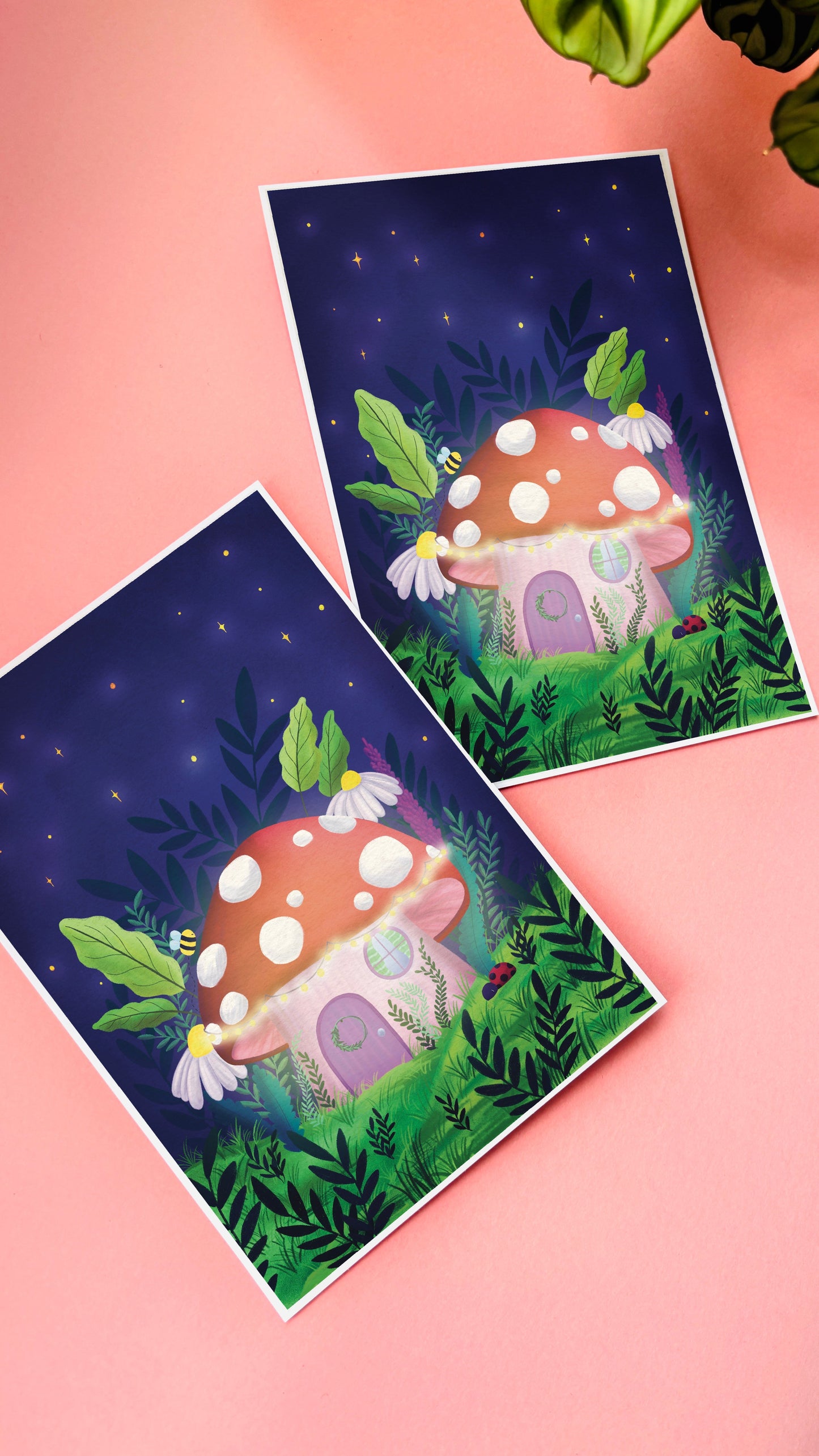Whimsical Toadstool Art Print- Fairycore Wall Art: Multiple Sizes Available