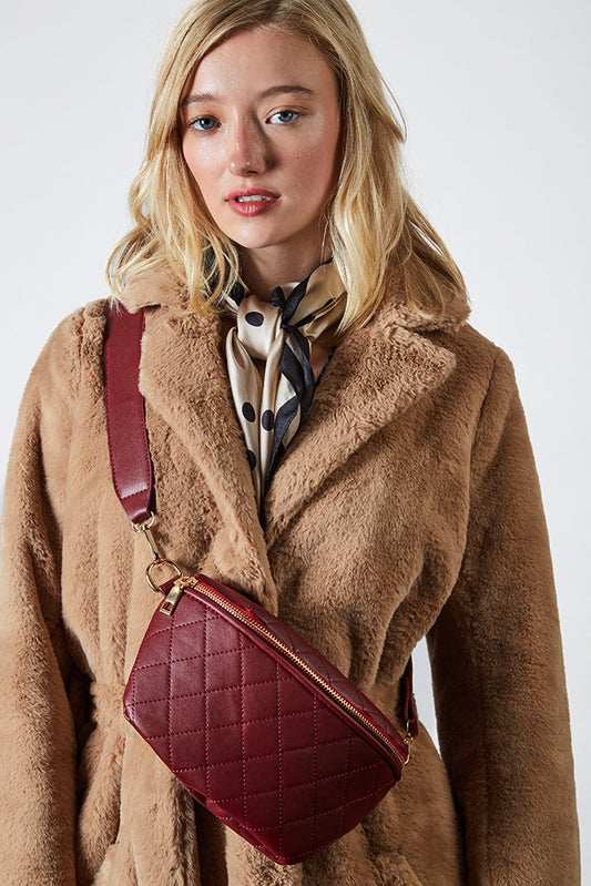 Dekar Cross Body Quilted Bum Bag - Red