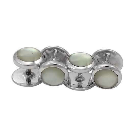 Sterling Silver Mother Of Pearl Shirt Studs