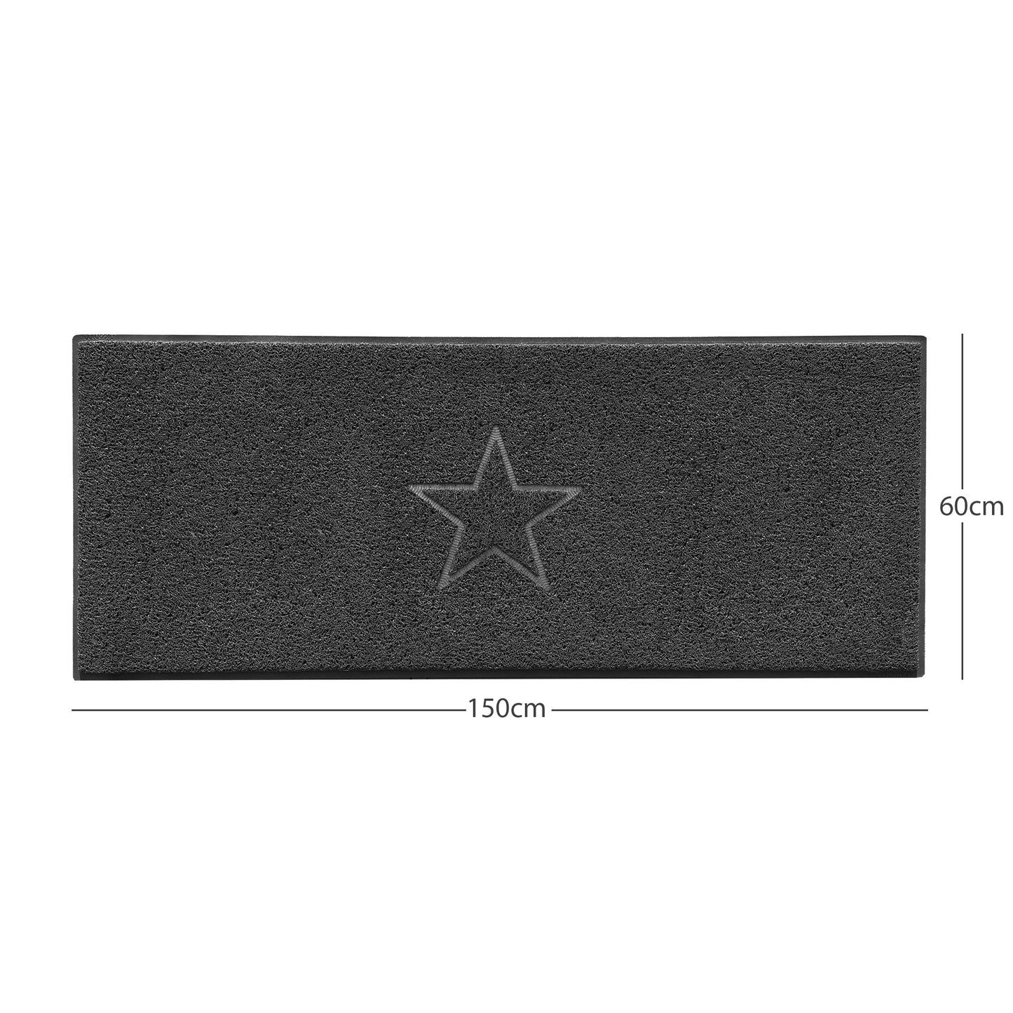 "Star" Embossed Loofah Textured Spaghetti Doormat
