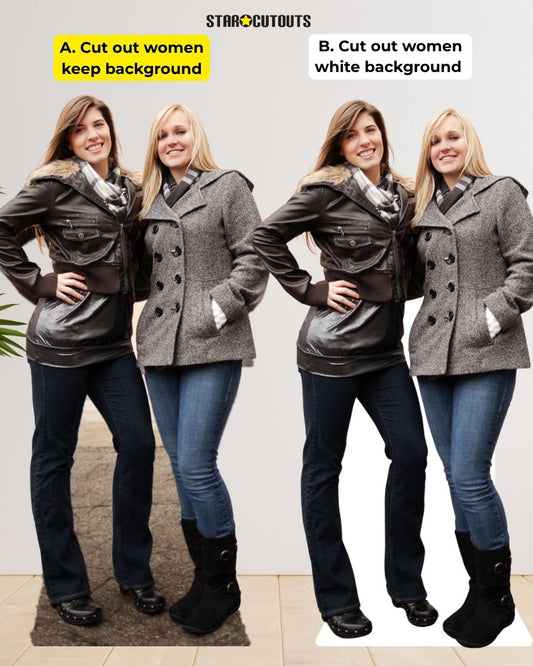 SCCUST2 Custom Cardboard Cutout Double/Wide Maximum Height 6ft 4in