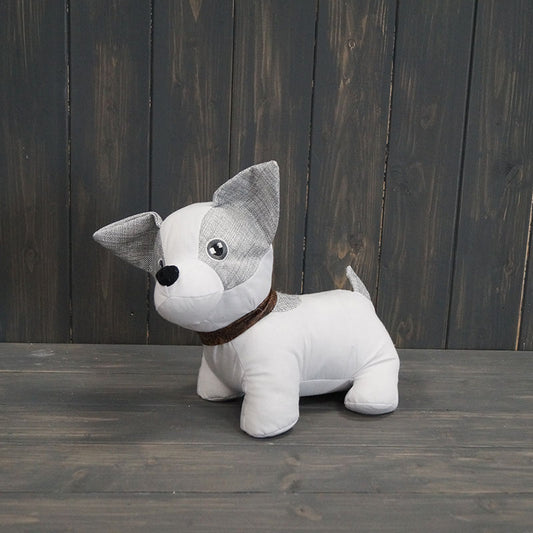 Satchville White Dog Doorstop
