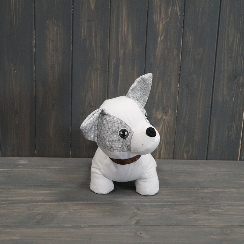 Satchville White Dog Doorstop