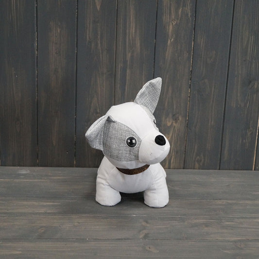 Satchville White Dog Doorstop