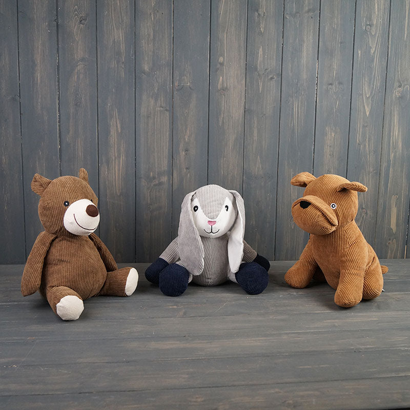 Satchville Brown Teddy Bear and Sitting French Bulldog Doorstops