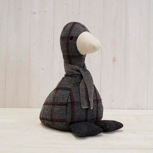 Satchville Tartan Duck with Scarf Door Stop