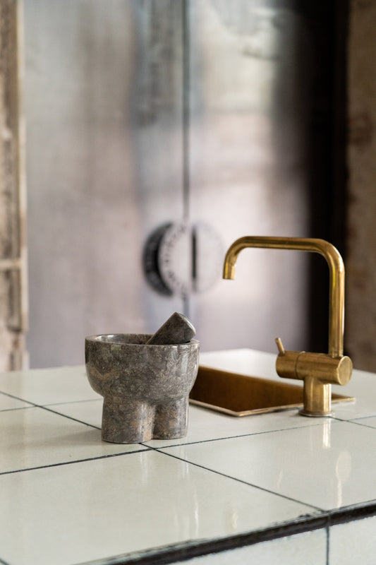 Grey Marble Pestle and Mortar