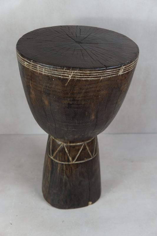 Tapered Wood Side Table - Cameroon - 93.5