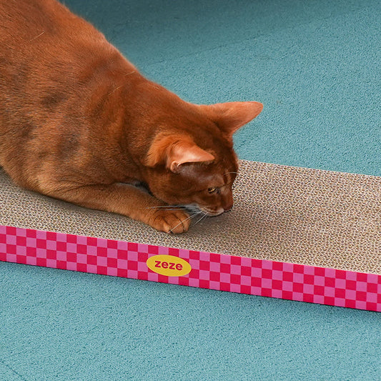 zeze Neon Sweetheart Corrugated Cardboard Cat Scratcher Pad (44 cm)