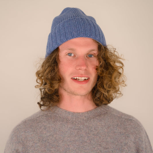 Lambswool - Furrow Hat - Blue Lovat