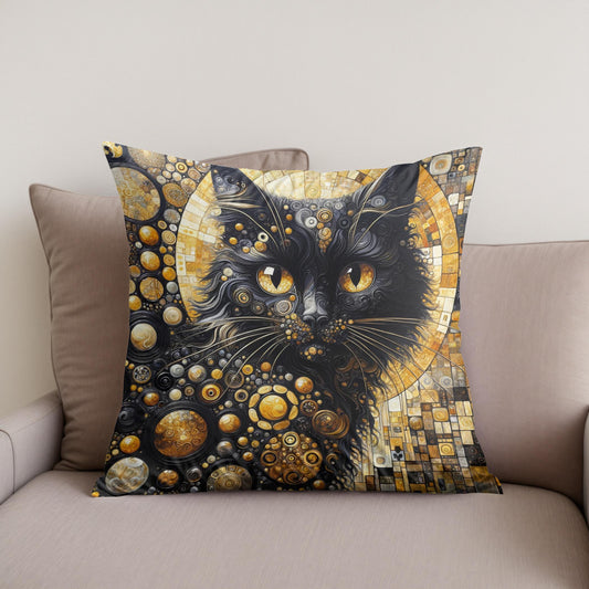 The Golden Cat Eyes Cotton Cushion