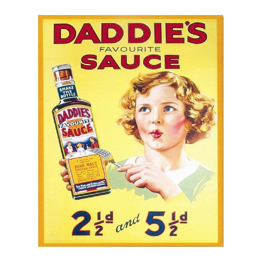 Daddies Sauce Metal Advertising Wall Sign