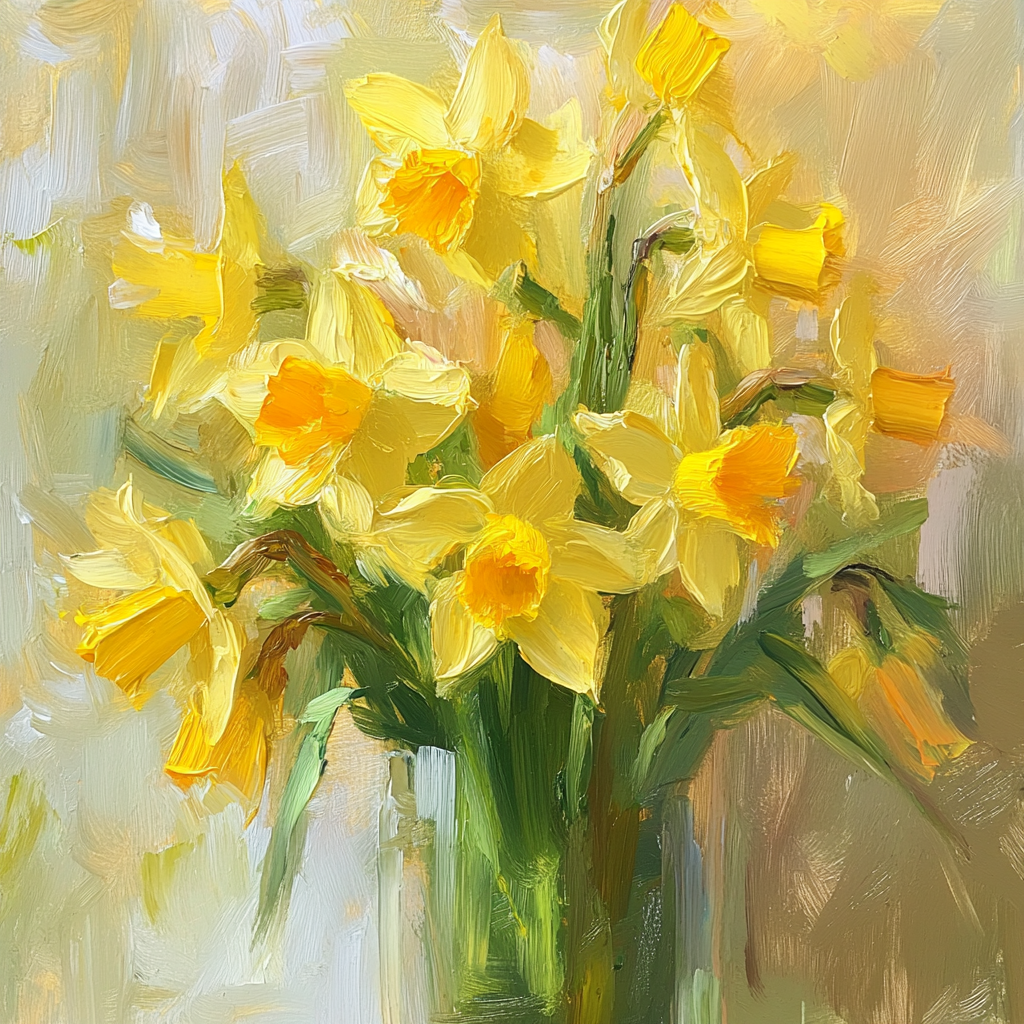 Daffodil Harmony Canvas