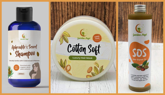 Organic and Natural DAMAGED HAIR Set - 3 Piece Intense Treatment for Damaged Hair