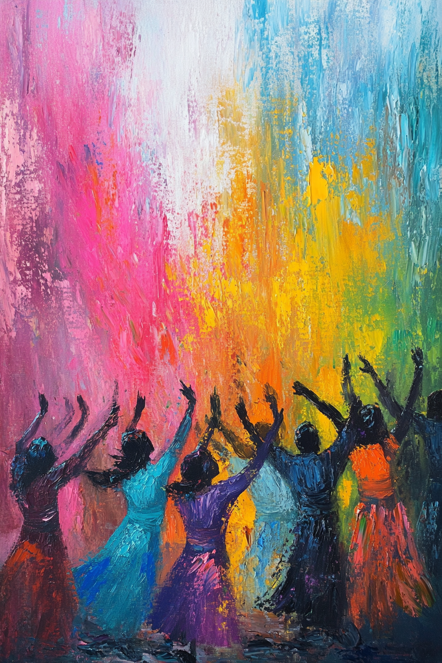 Dancing Colours Canvas