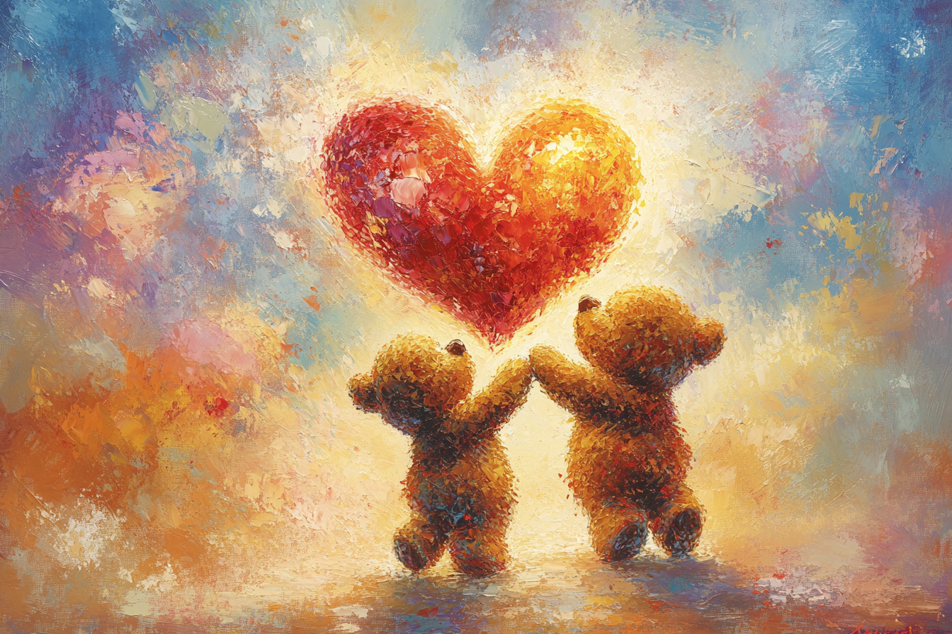 Dancing Teddy Bears Canvas