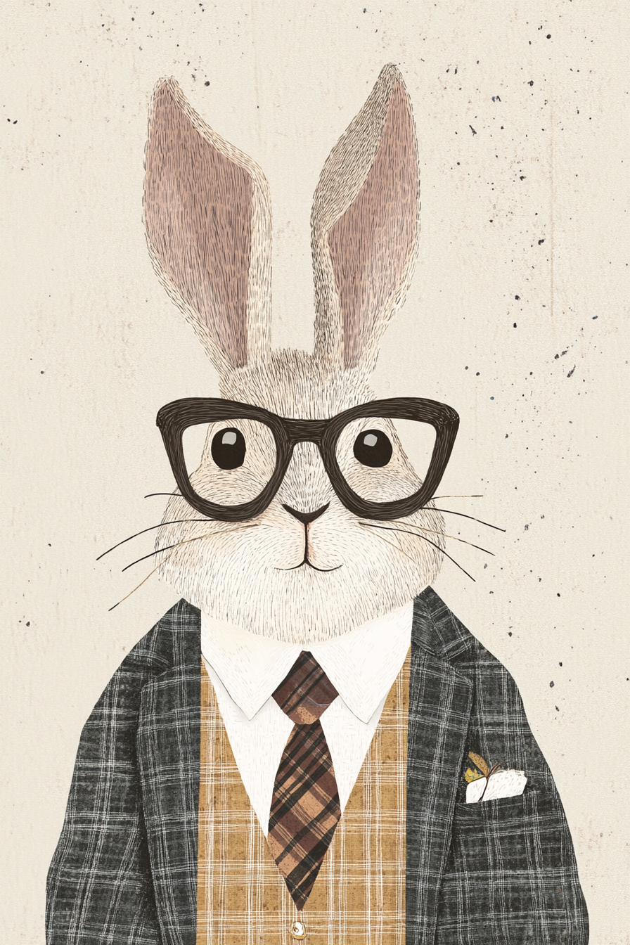 Dapper Rabbit Canvas