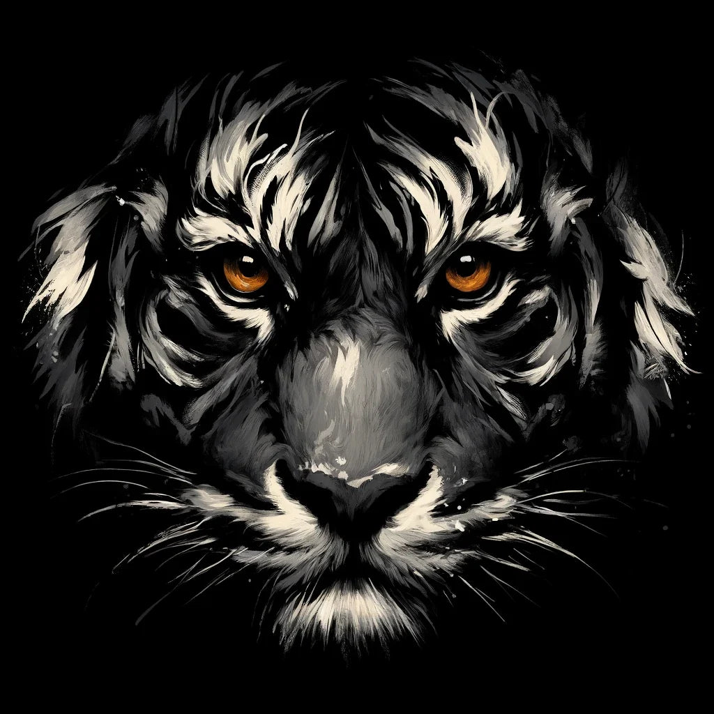 Dark Tiger Gaze Canvas