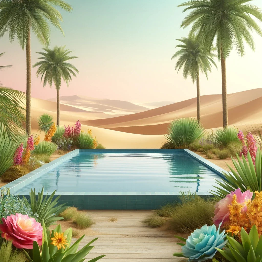 Desert Oasis Tranquility Canvas