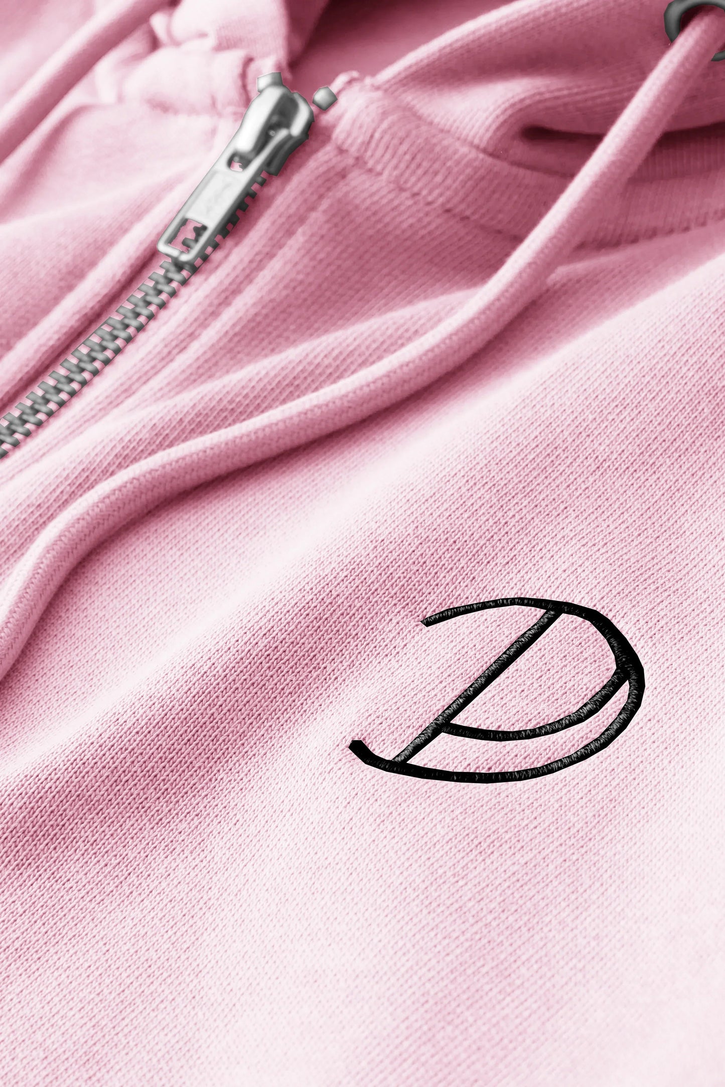 Embroidered P Zip-Up Hoodie