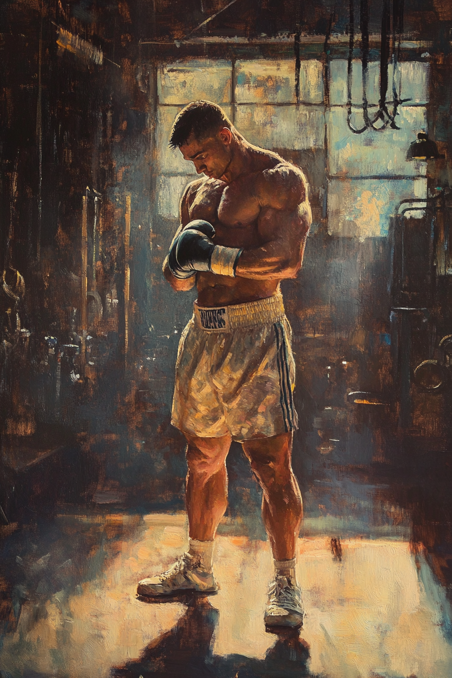 Determined Boxer Canvas