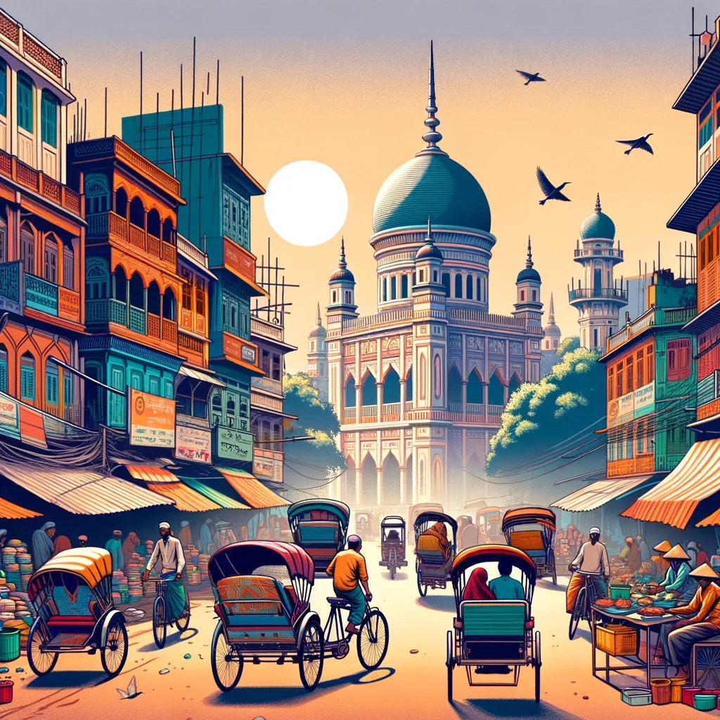 Dhaka Old Town Morning Canvas