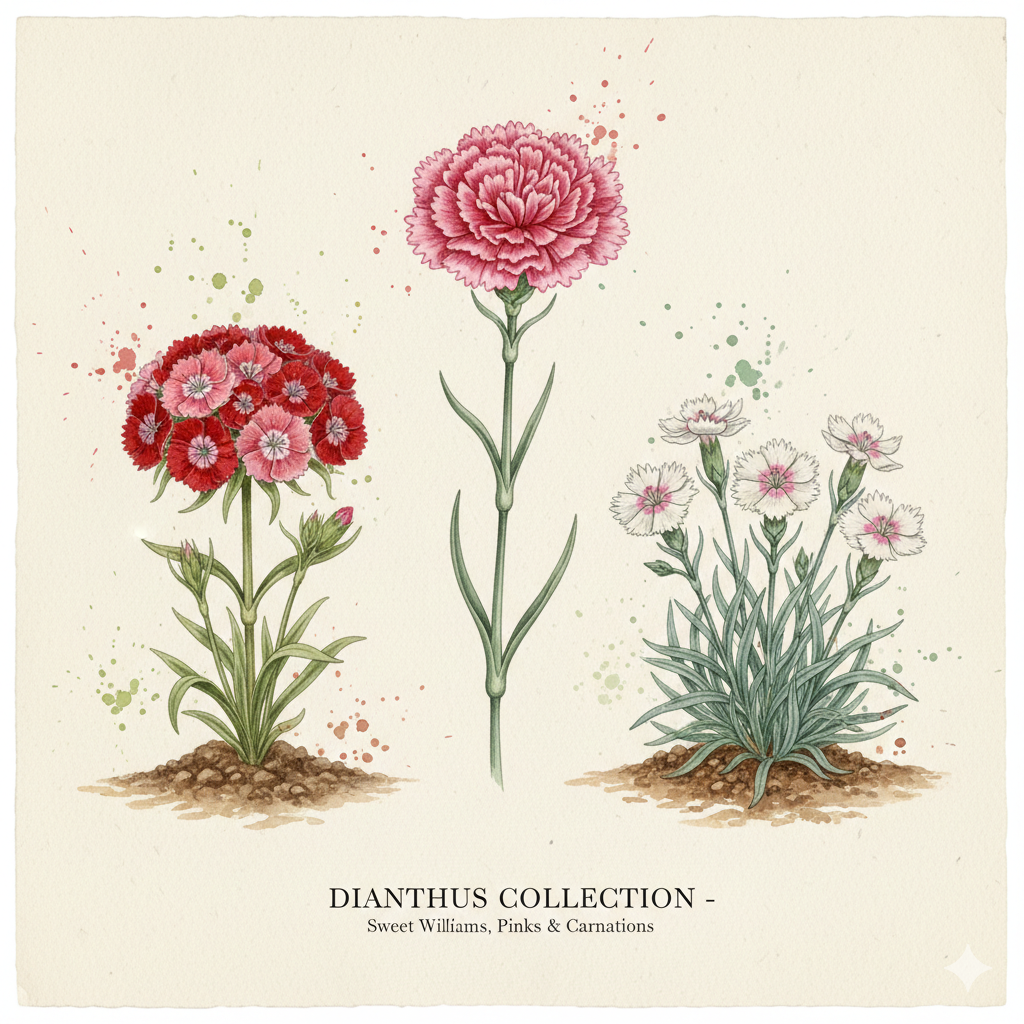 Dianthus Seeds - Sweet William, Pinks & Carnations - Fragrant Cottage Garden Favorites