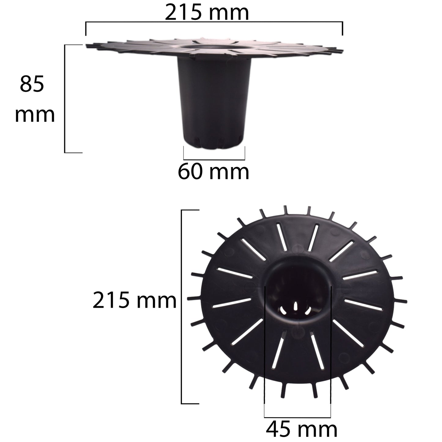Mira Pot Without Hole 145mm White