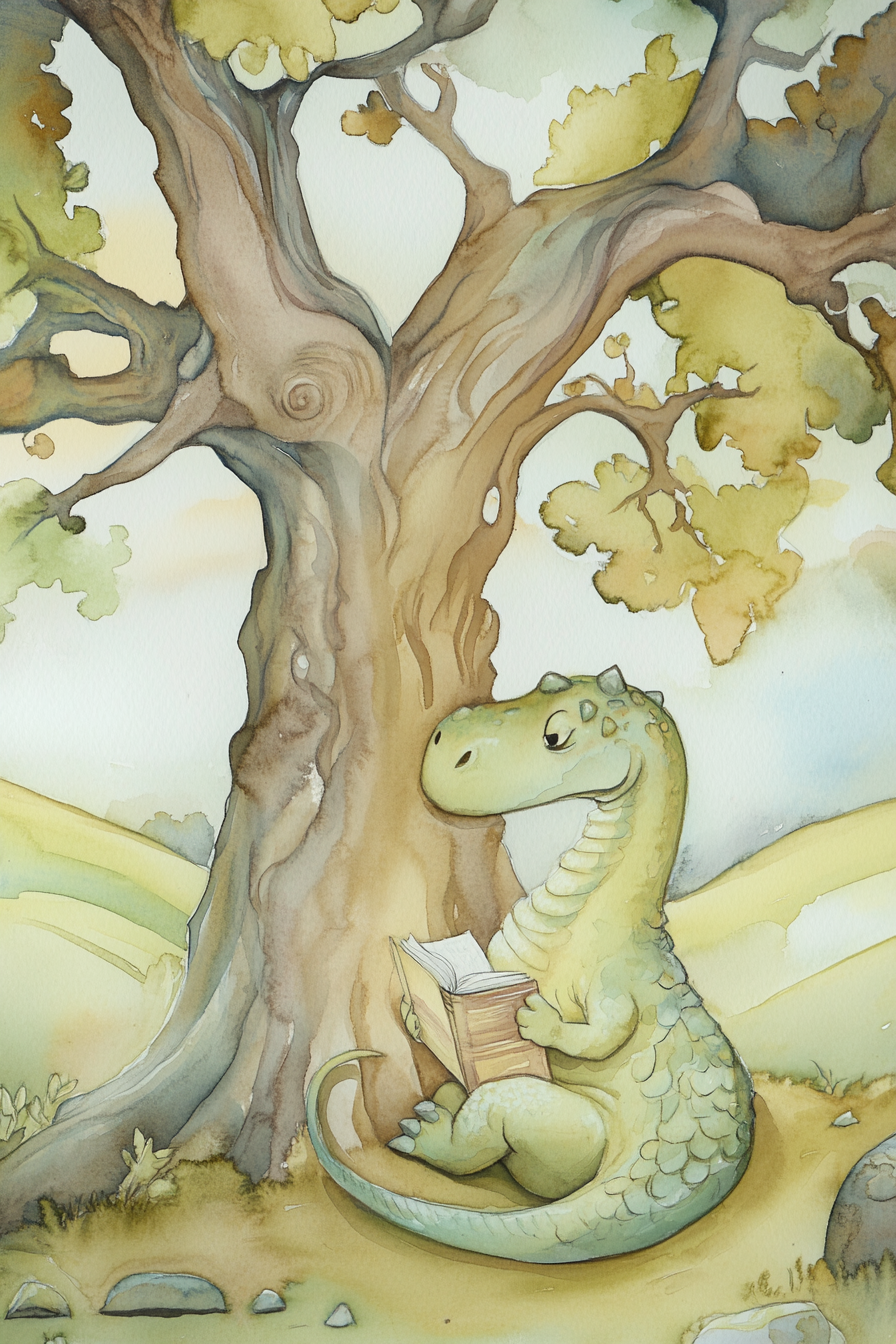 Dinosaur's Reading Canvas