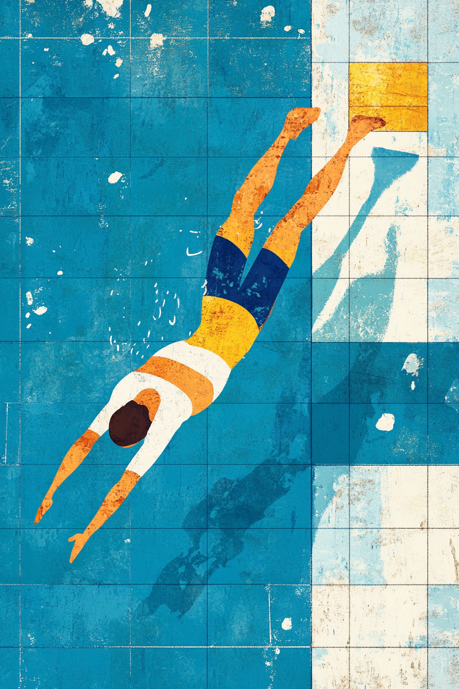 Diver's Descent Canvas